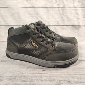 Keen Utility Destin Mid Steel Toe Work Boots Black Leather Mens 11.5 D EH Rated